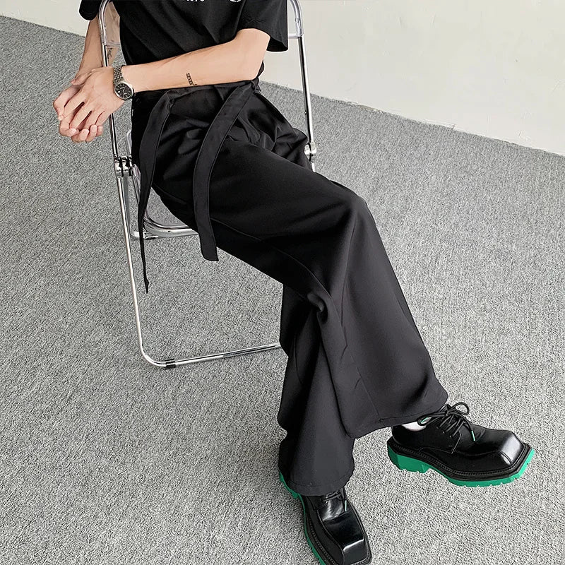 Voguable Oversized Black Suit Pants Men Fashion Social Men Dress Pants Korean Loose Straight Wide Leg Pants Men Office Formal Trousers voguable