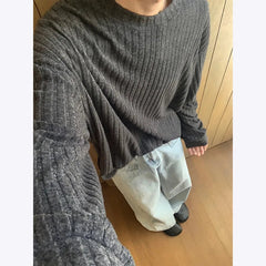 Autumn Long Sleeved T-shirt Men Oversized Fashion Casual Striped T Shirt Men Streetwear Korean Loose Round Neck Tshirt Mens Top voguable
