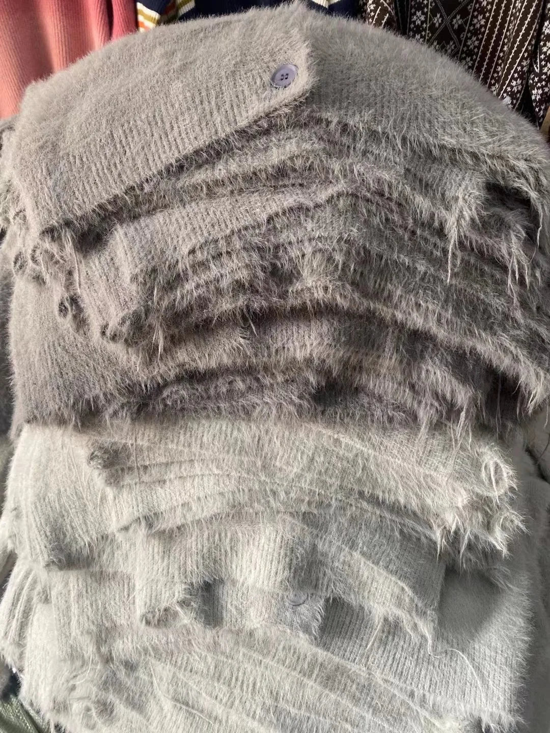 Sexy Cardigans Women Korean Fashion Vintage Knit Loose Sweaters Women Black Long Sleeve Top Knitted Button Up Pink Top Mohair Pbong