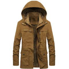 New Military Thick Warm Man Jacket Winter Parkas Casual Cotton Padded Jacket Male Multi-Pocket Fur Hoodies Men Coat Parka Hombre voguable