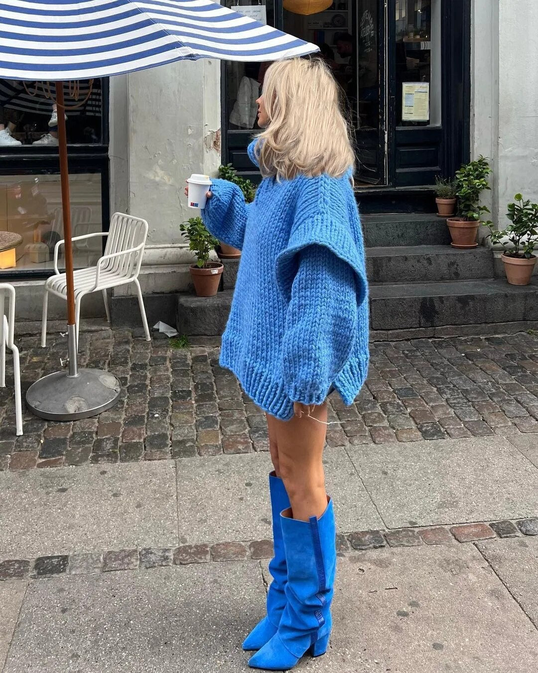 Women Solid Knit Turtlrneck Sweater Casual Oversize Lantern Long Sleeve Thick Warm Pullover New Autumn Winter Loose Top Knitwear voguable