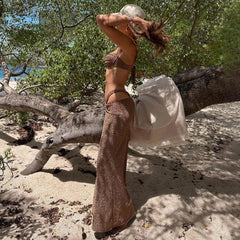 Shiny Bikini With Cover Up Sexy Swimsuit Women Push Up Swimwear Female Strappy Biquini Bathingsuit V Neck Bodysuit Beachwear voguable