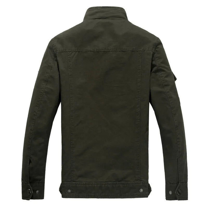 Autumn Winter Bomber Jackets Men Cotton Stand Collar Military Jacket Coat Mens Cargo Outwear Casual Brand Mens Clothing 2022 voguable