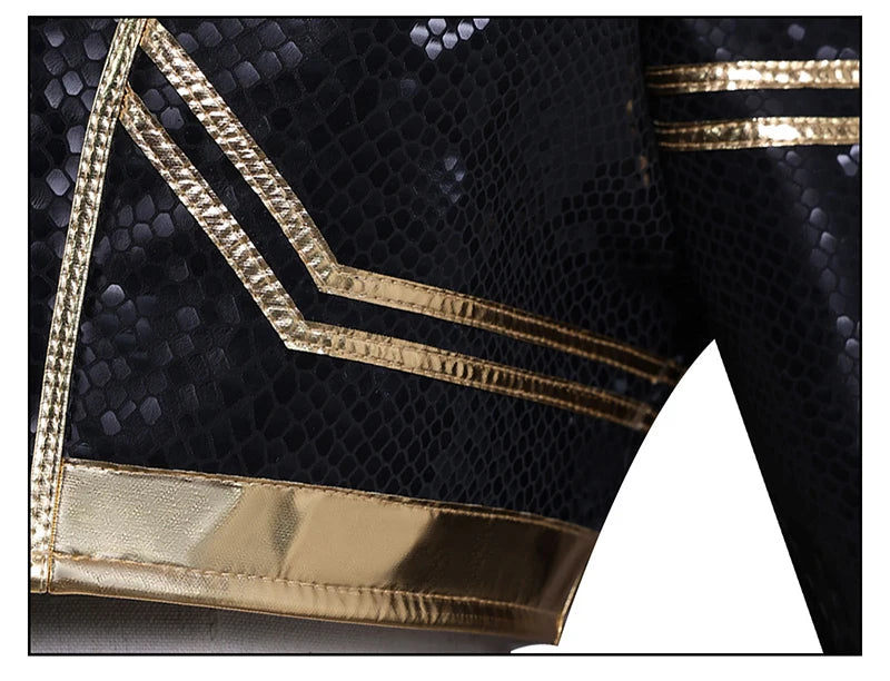 Black Golden Rumi Zoey Mira Cosplay Costume Wig Women Suit Halloween Party Role Playing Outfit voguable