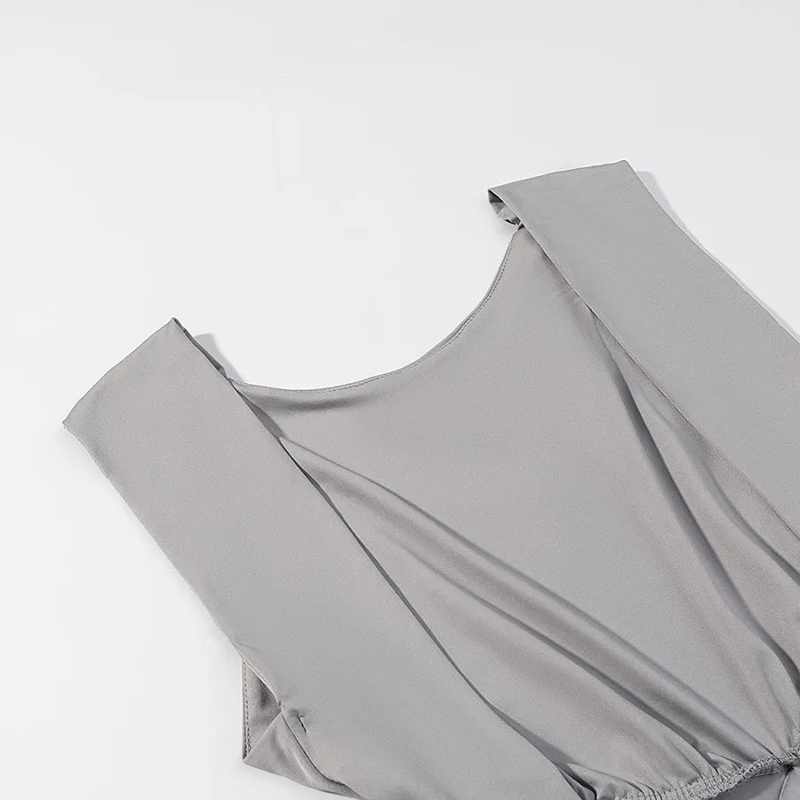 Voguable  Sexy Backless Top And  Skirt Set Fashionable Versatile Street Style Women's Casual Sportswear Suitable for All Seasons voguable