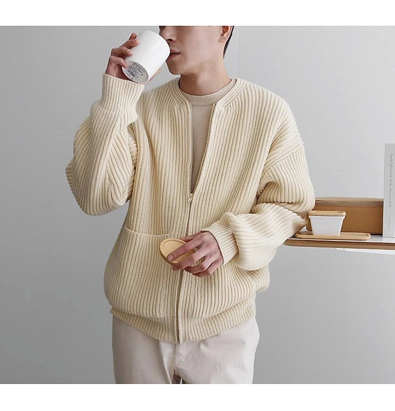 Knit Sweaters For Men Cardigan Men's Autumn Warm Clothing Luxury Y2k Vintage New Sweater Winter Cotton Warm Man Clothes voguable