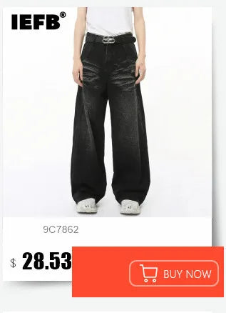 Vintage Camouflage Men's Jeans Fashion Washed Casual Wide Leg Denim Pants Autumn Winter Loose Male Trousers Old Blue 9C354 voguable