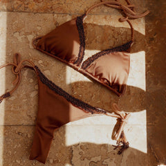 New Bandeau Biquini Sexy Bikini Women Swimsuit Female Swimwear Shiny Botton Swimming Suit Halter Bodysuit Beach Outfits voguable