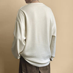 Spring New Striped Textural T-shirt For Men Long Sleeve Simple All-match Tops Korean Casual Solid Color Male Female Loose Tees