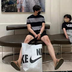 Men's Luxury Knitted Texture Striped T Shirt Casual Streetwear O Neck Button Short-Sleeved Tees Fashion Leisure Knitwear voguable