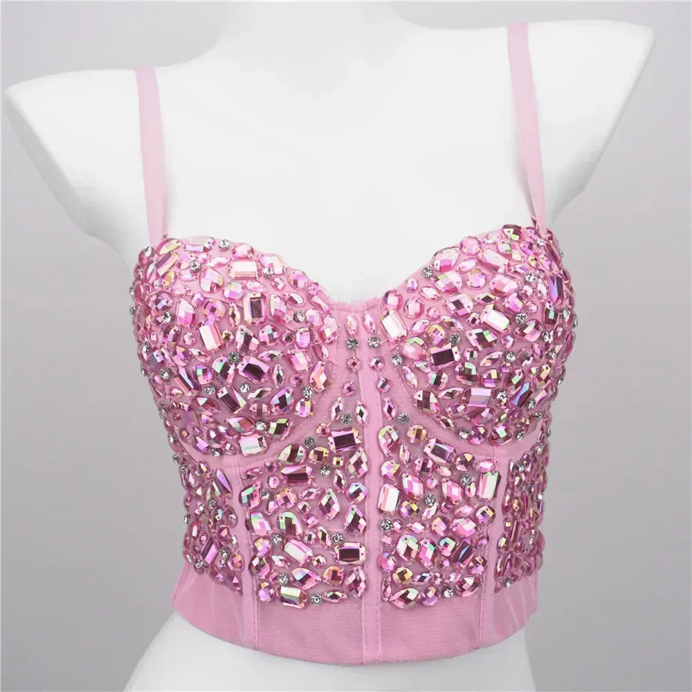 Fashion Clothes Tank Sling Stage Dance Wear Casual Women Clothing Y2k Tops Corset Streetwear Sexy Club Party Summer Elegant voguable