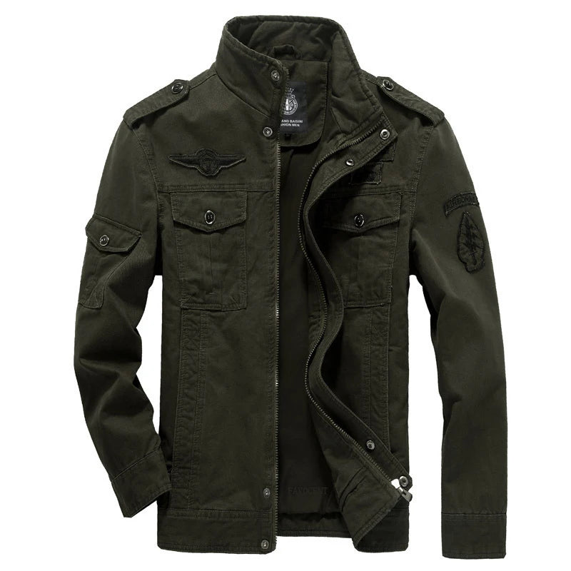 Autumn Winter Bomber Jackets Men Cotton Stand Collar Military Jacket Coat Mens Cargo Outwear Casual Brand Mens Clothing 2022 voguable