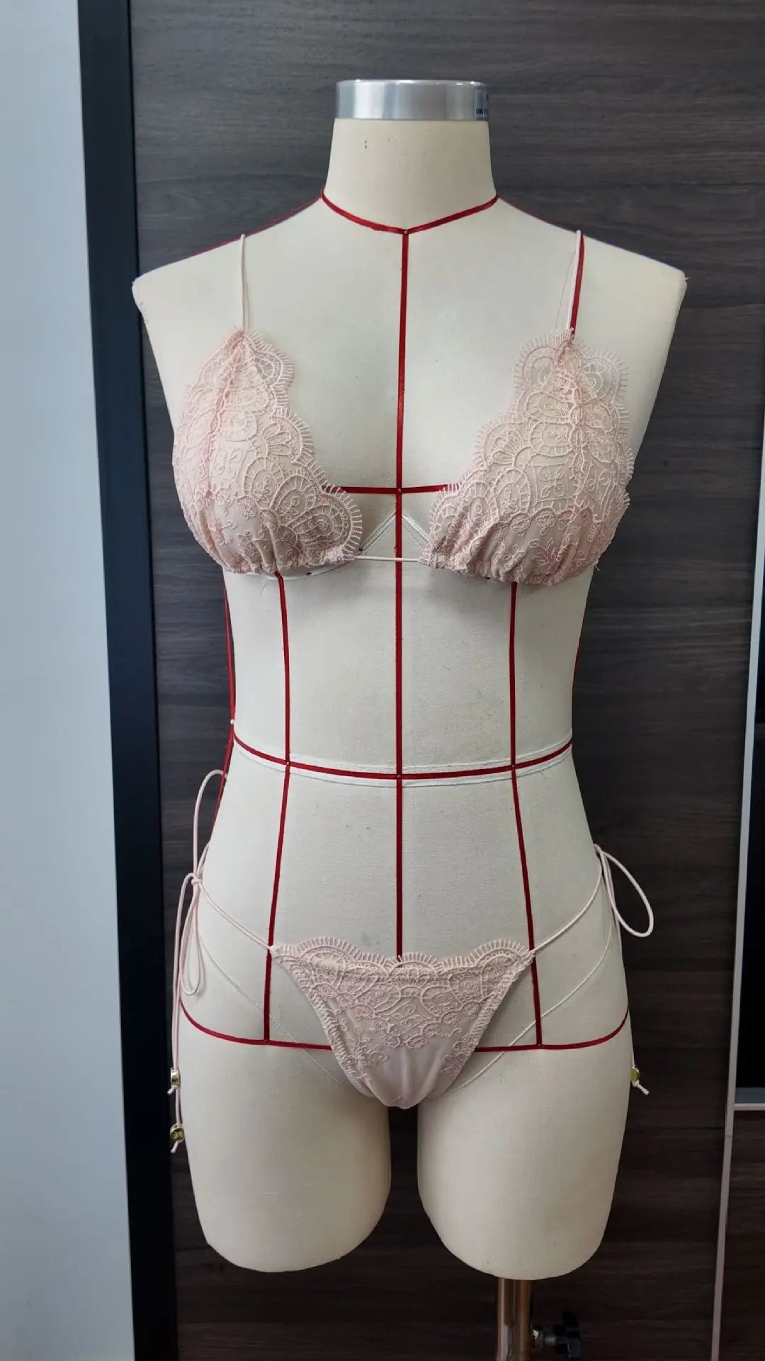 Voguable  Sexy Backless Hollow Lace Bikinis Patchwork Swimsuit Women Bathing Suits Bandage Swimwear Mujer Beachwear Triangle Bikini Set voguable