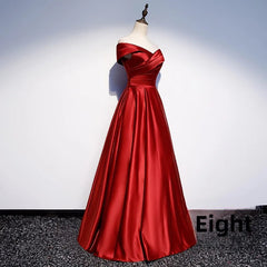 Voguable  Red Wedding Dress  New Summer One Shoulder Slimming Elegant Long Princess Skirt Style for Wedding Banquet Ceremony voguable