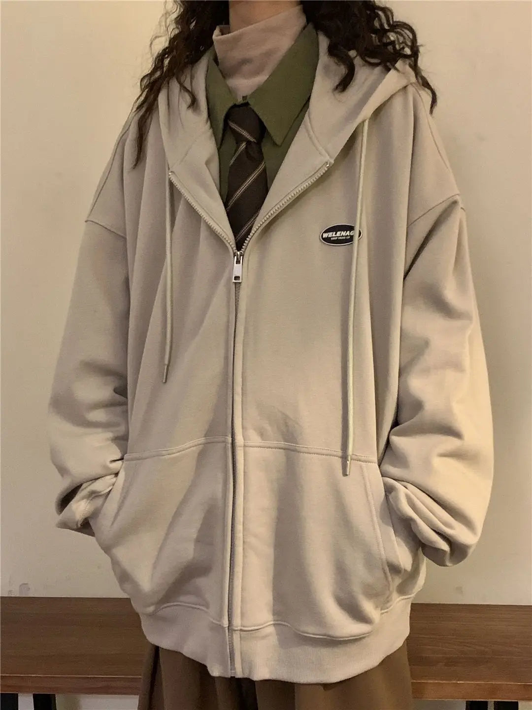 Plus Velvet Thicker Hoodies Women Loose Tender Preppy Style All-match Casual Simple American Retro Autumn Long Sleeve Cool Girls voguable
