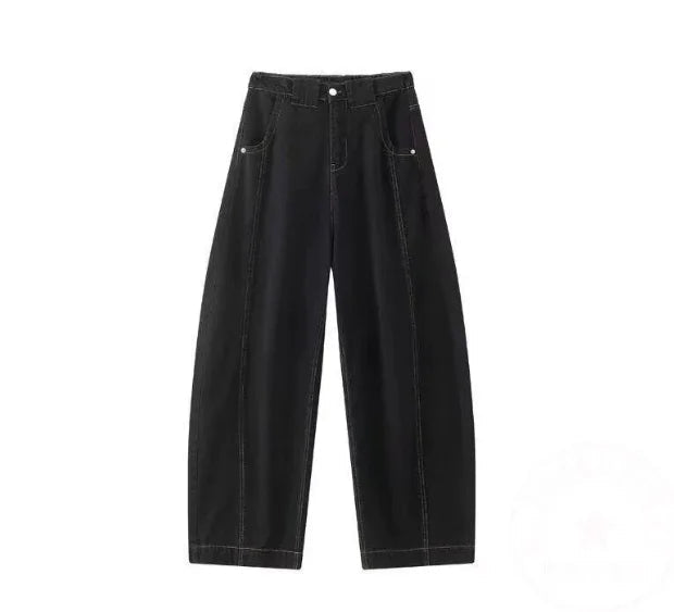 Voguable  Four Season Men women Jeans Korean Version Student Casual Pants High Street Straight Loose Wide Leg Jeans Retro Baggy Jean voguable