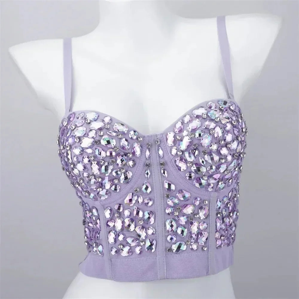 Fashion Clothes Tank Sling Stage Dance Wear Casual Women Clothing Y2k Tops Corset Streetwear Sexy Club Party Summer Elegant voguable