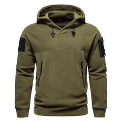 2024 Men's Thick Polar Fleece Sweatshirt Autumn Winter Men Hood Sports Black Windproof Oversized Hoodie Male Streetwear Hoody voguable