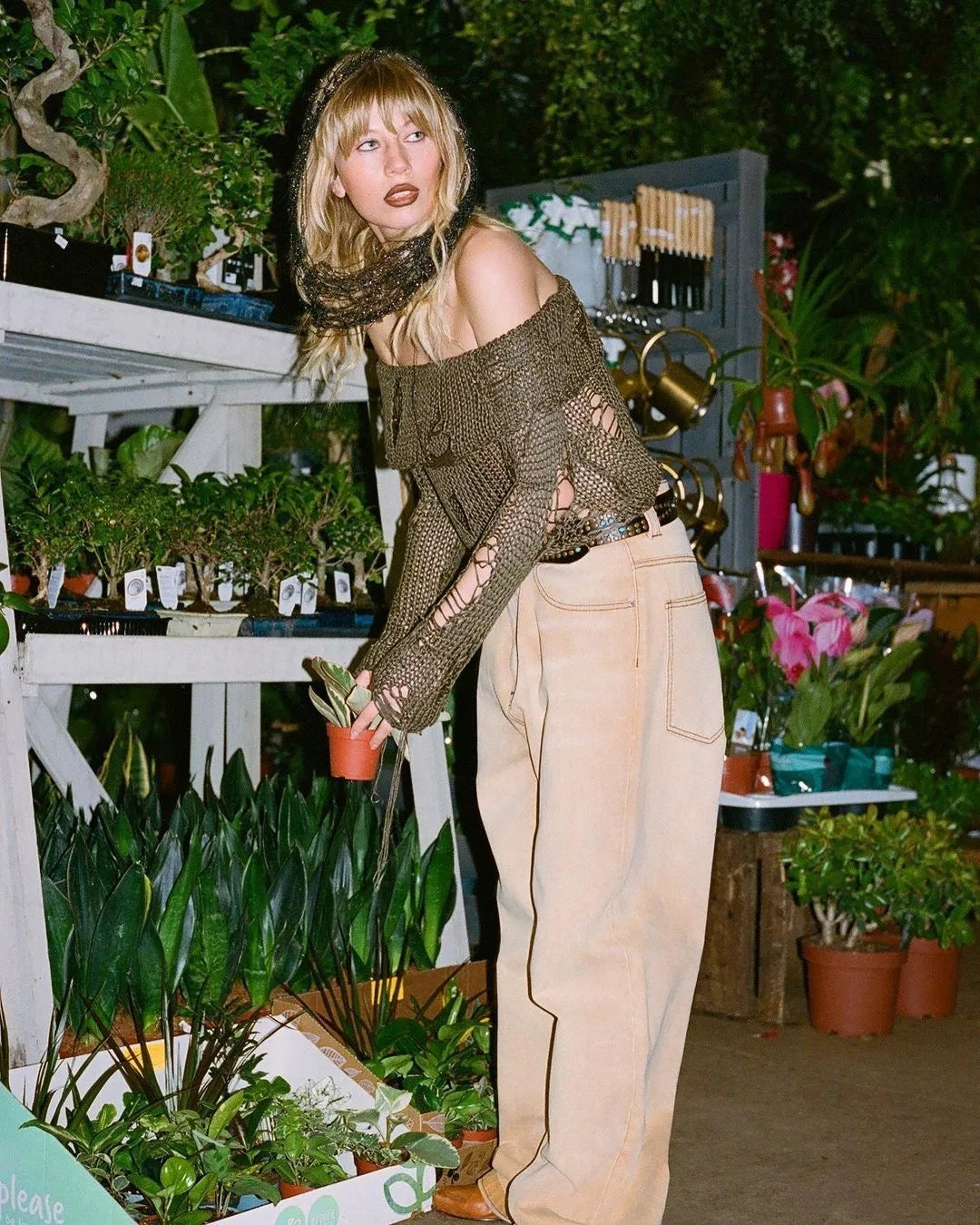 jaded london khaki wash to make old jeans mid-waist silhouette straight leg trousers Pbong