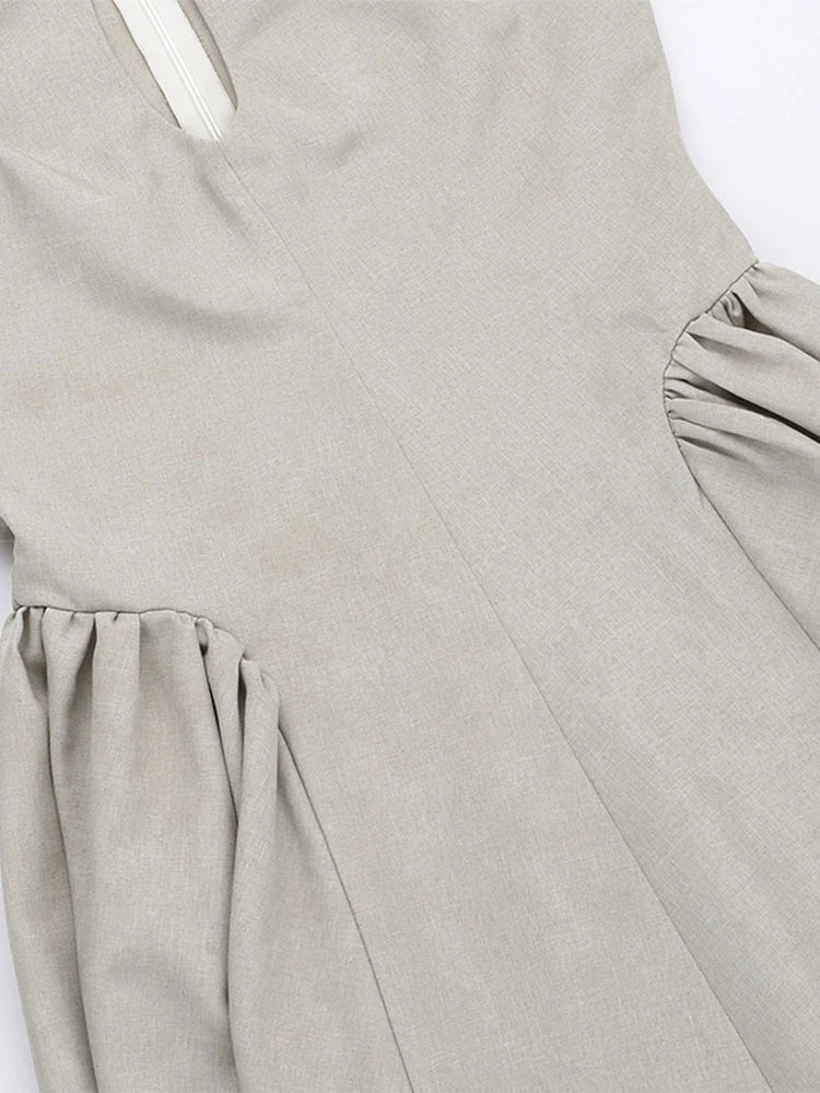 Sexy Hollow Out Solid Long Dress For Women Elegant O Neck Cut Out Zipper Sleeveless Maxi Vestidos 2024 Summer Lady Street Robes voguable
