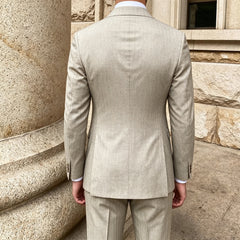 Voguable  7XL-XS (Jacket + Pants) Italian Style Luxury Striped Men Party Tuxedos Fashion Men's Wedding Social Slim Fit Suit 2 Piece Set voguable
