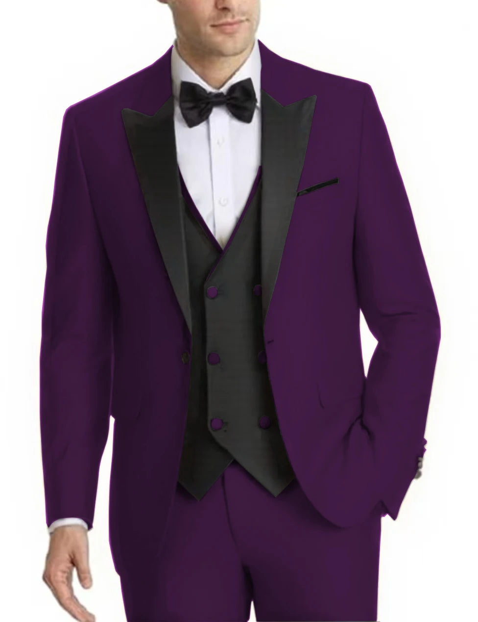 Voguable  Elegant 2-Piece Men's Tuxedo Suit Customized Blazer And Pants Set Fashionable Wedding Business Mens Suit voguable