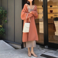 Winter Thick Long Cardigan Knitted Sweater Women Long Sleeve Female Jumper Cardigan Casual Streetwear Open Stitch Sweater voguable