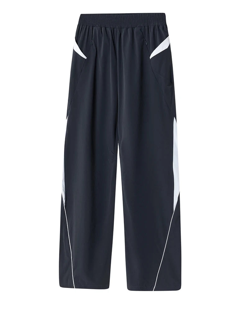 Voguable Parachute Sports Pants for Men Jogging Sweatpants Wide Leg Trousers Male Black Streetwear Loose Casual American Street voguable