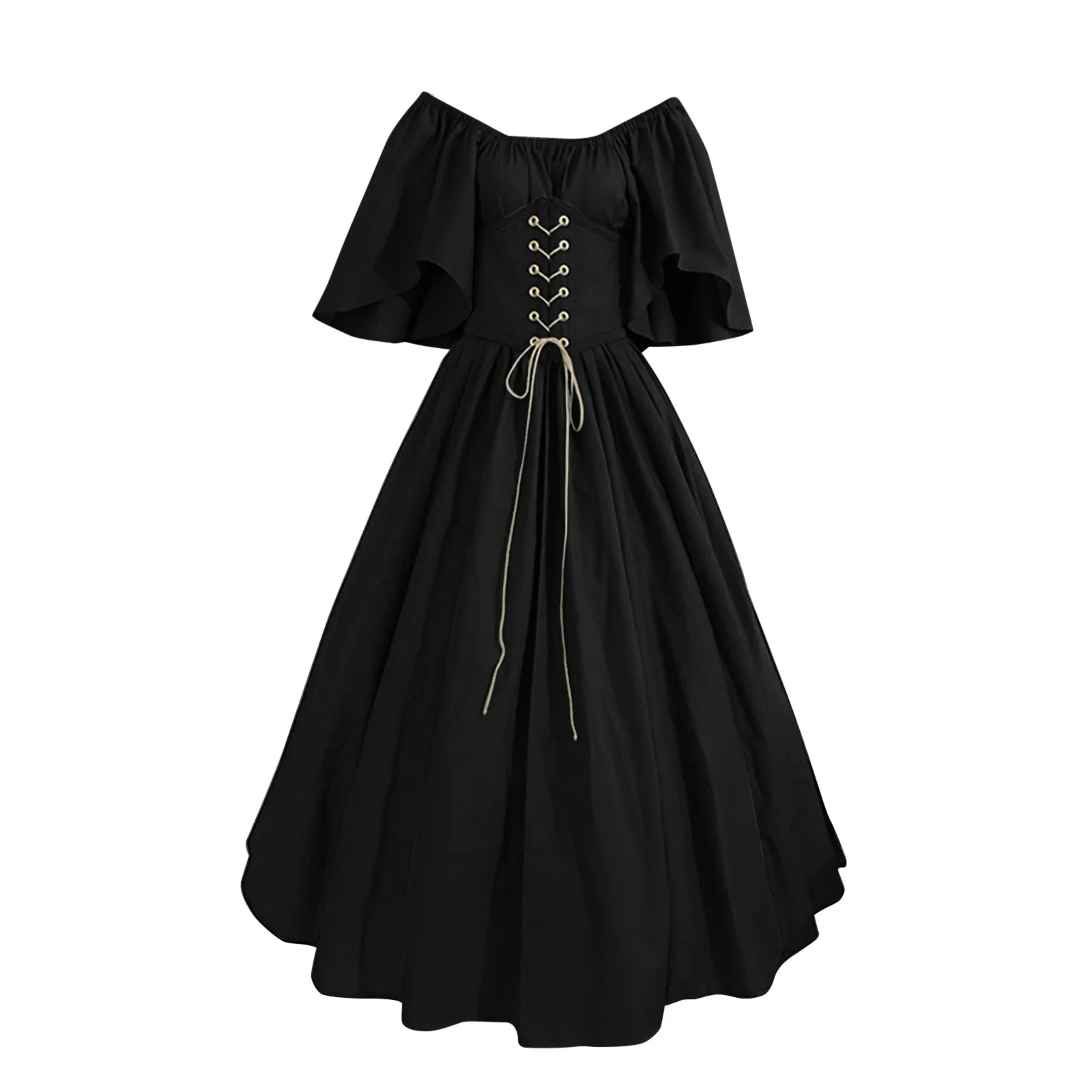 Palace Medieval Costume Women Christmas Dress Vintage Victoria Lace Up Vintage Carnival Party Long Robe Cosplay Fancy Clothing voguable