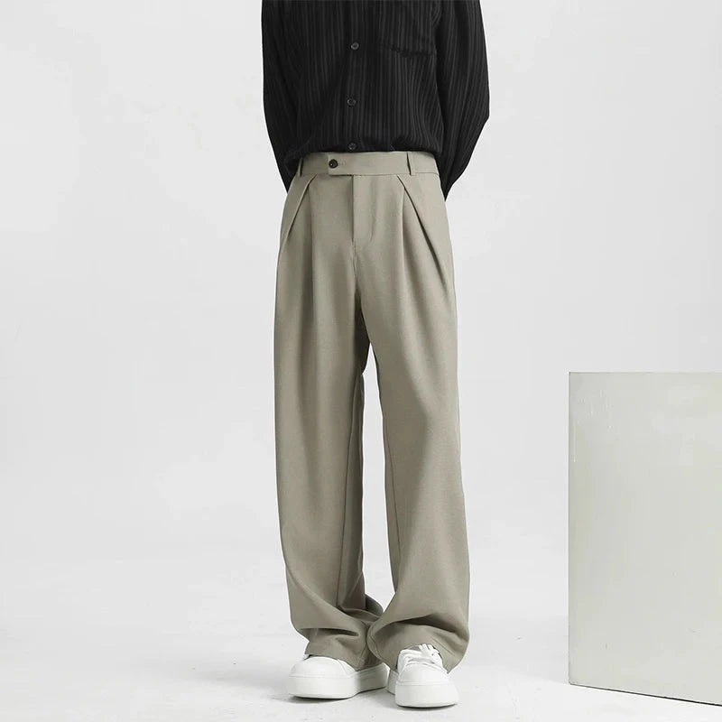 Men's Light Luxury Naples Slim-fit Suit Pants Casual Japanese Retro Premium Quality Elegant Popular Leisure Trousers 2026 Spring voguable