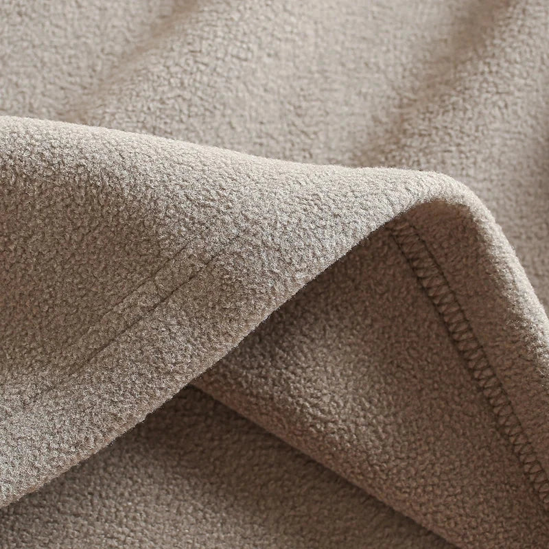 Heat Storage Double-sided Fleece Pullover Autumn Winter Outdoor Windproof Warm Semi-zipper Stand Collar Casual Sweatshirt Jacket voguable