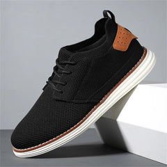 Voguable  Plus Size Men's Trendy Solid Woven Knit Breathable Sneakers, Comfy Non Slip Shoes For Men Outdoor Activities voguable