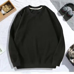 Voguable  Simplicity Trend Fashion Sping Autumn Bottoming Shirt Men Solid O-Neck Korean Casual Long Sleeve Loose Pullovers Sweatshirt Tops voguable
