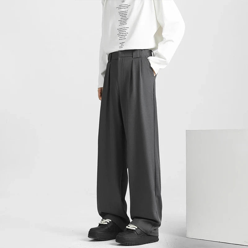 Men's Light Luxury Naples Slim-fit Suit Pants Casual Japanese Retro Premium Quality Elegant Popular Leisure Trousers 2026 Spring voguable