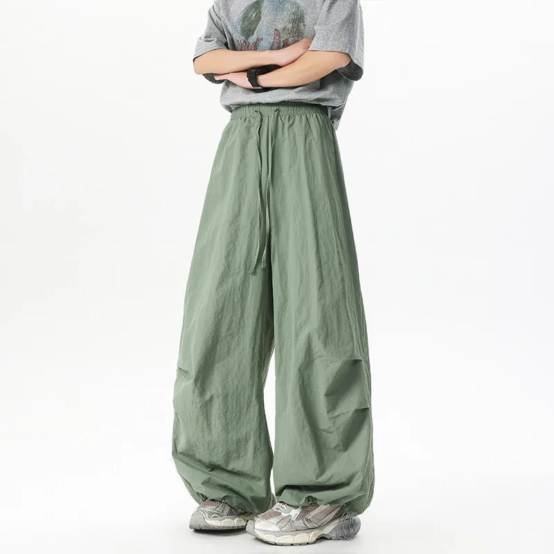 Unisex Pants Wide Leg Athletic Lounge Pants Spring Summer Lightweight Stretch Waist Casual Sportswear Joggers Loose Thin Comfort voguable