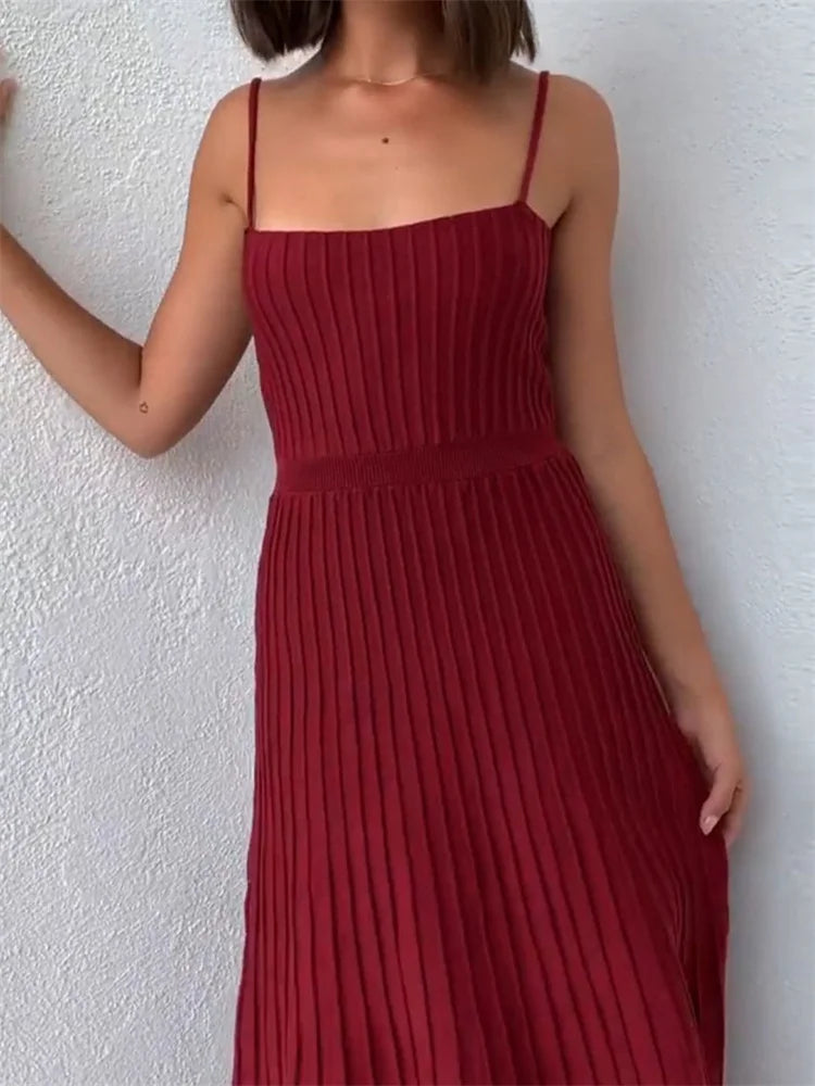 Backless Ribbed Maxi Dress For Women Summer New Holiday Party Stretch High Waist Bodycon Maternity Dresses Knit Sundress voguable