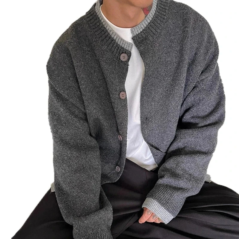 Old Money Vintage Cardigan Coat Light Luxury Knitted Lapel Long Sleeve Men Sweater Jacket Leisure Premium Quality Knitwear M-3XL voguable