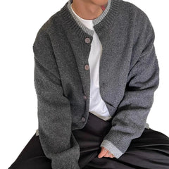 Old Money Vintage Cardigan Coat Light Luxury Knitted Lapel Long Sleeve Men Sweater Jacket Leisure Premium Quality Knitwear M-3XL voguable