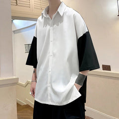 Summer Short Sleeve Shirt Men Fashion Oversized Ice Silk Shirt Men Streetwear Loose Casual Shirts Mens Hawaiian Shirt M-3XL voguable