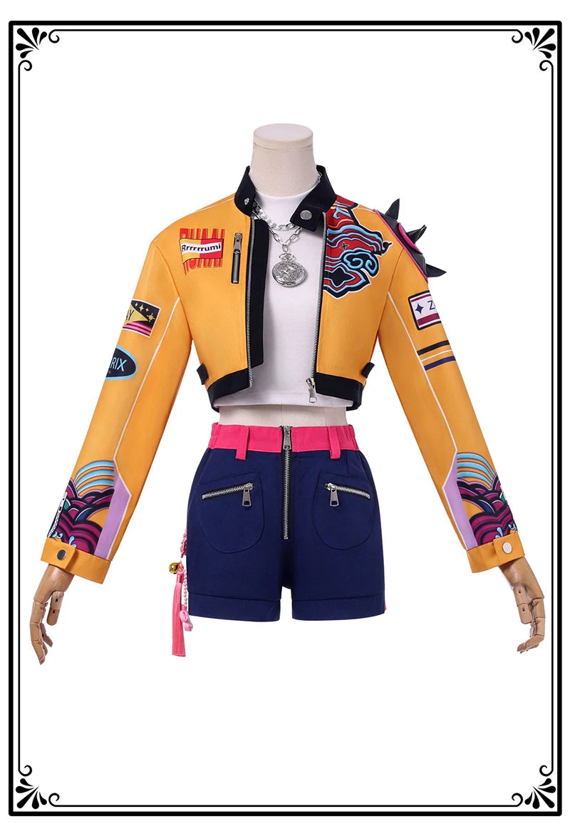 KPop Rumi Cosplay Costume Wig Women Girls Halloween Carnival Comic-con Party Role Playing Outfits voguable