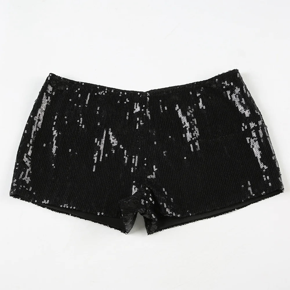 Women's Shorts All Season Fitting Slim Shiny Sexy Low Waist Short Party Shorts voguable
