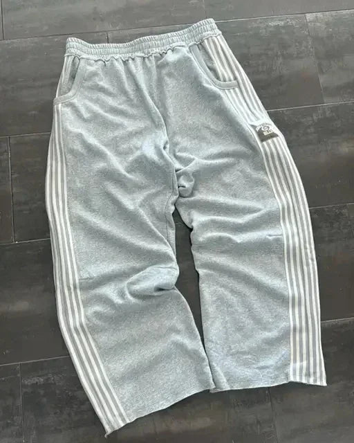 Y2k Embroidered Gray Casual Pants Camo Functional Tactical Functional Men's Women's Premium Jogging Drawstring Sweatpants voguable