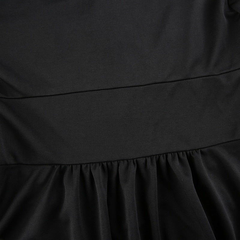 V-Neck Long Sleeve Pleated Party Dress mysite