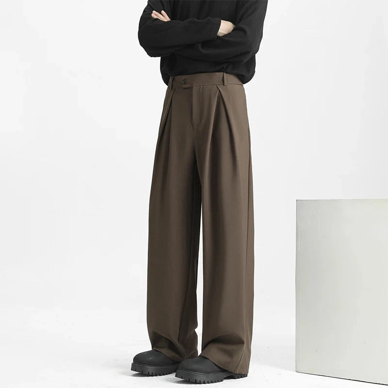 Men's Light Luxury Naples Slim-fit Suit Pants Casual Japanese Retro Premium Quality Elegant Popular Leisure Trousers 2026 Spring voguable