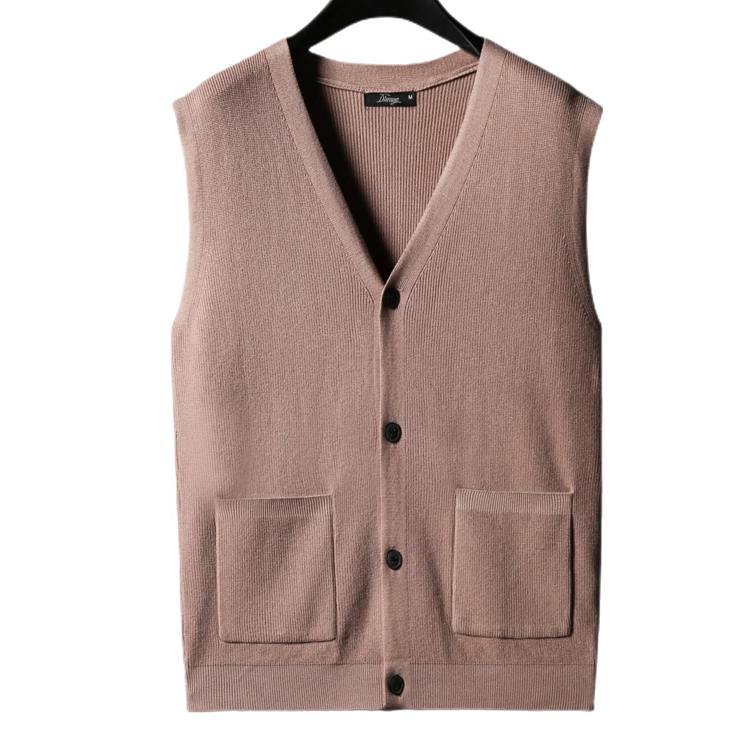 Large knitted sweater, men's new cardigan vest, autumn and winter large loose fat sweater. voguable