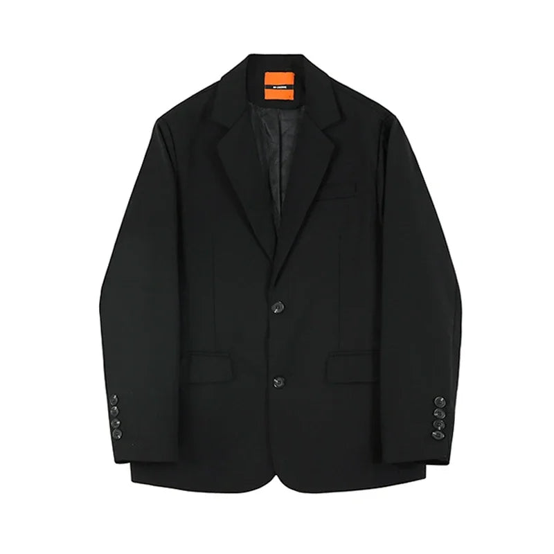 Blazers Men Fashion Handsome Streetwear Spring Autumn Notched Collar Solid Business Korean Style Advanced Male Smart Casual Chic voguable