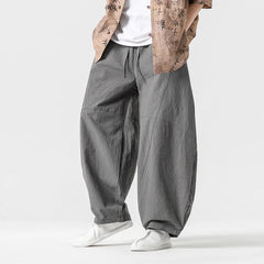 Voguable  New Arrival Men Casual Pants High Street Cross Pants Cotton Chinese Style Streetwear Male Harem Trousers voguable