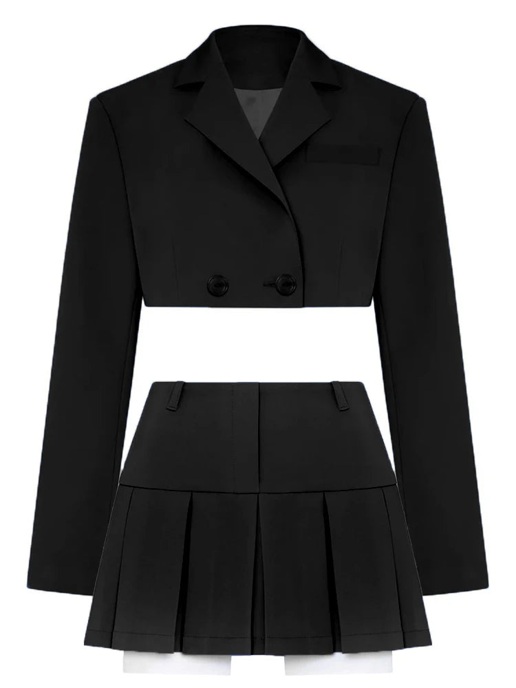 Taruxy Green New Blazers For Women Cropped Coats Jacket Summer Casual Outfits 2022 Fashion Chic Jacket Women's Blazer Suits voguable