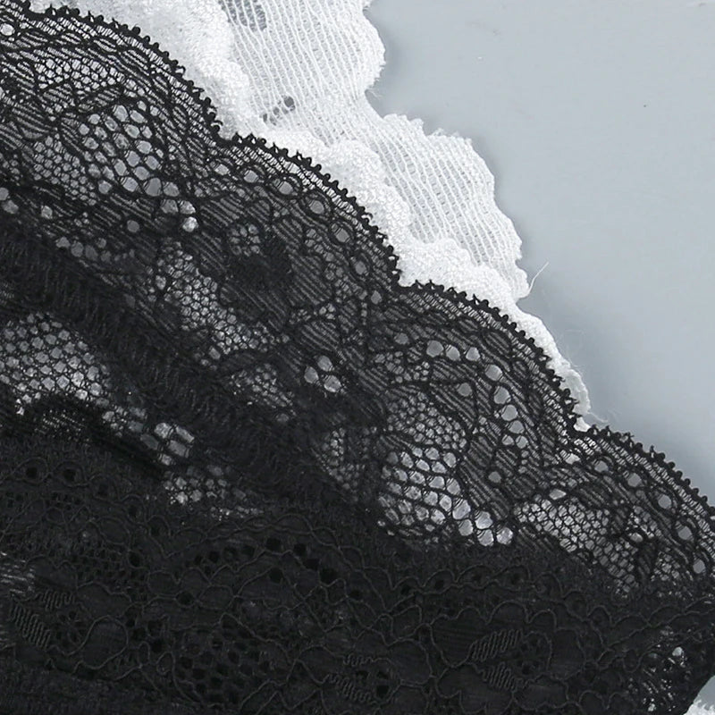 Voguable  Y2k Flower Lace Patchwork Trim Crop Top Female Fairycore Strappy Halter Sleeveless Backless Sexy Party Camisole with Bowknot voguable