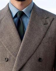 Voguable  Spring 2 Piece Woolen Blend Men's Suit  Set Tailored Double Breasted Lapel Jacket Blazer Elastic Pants Wedding Part Prom Dinner voguable